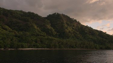 Wetar Island coast at dusk