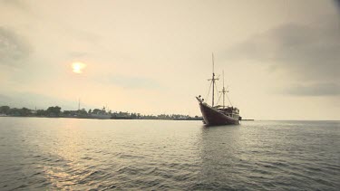 Seven Seas ship boating by the coast