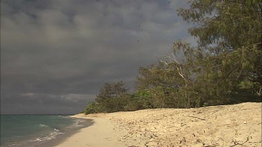 Empty beach.