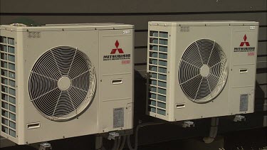 Two air conditioners. Brand Mitsubishi. Type: R410A - Heron Island research station Building
