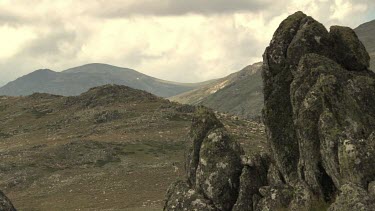 Mist over a mountain landscape