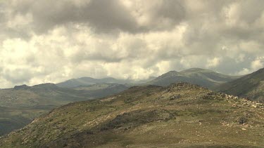 Mist over a mountain landscape