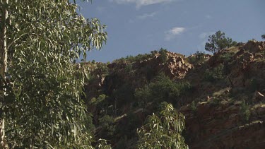 Rocky cliffs on the edge of a river