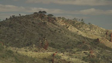 Dry vegetation in a mountain valley