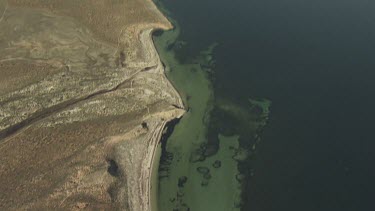 View along a sandy coast