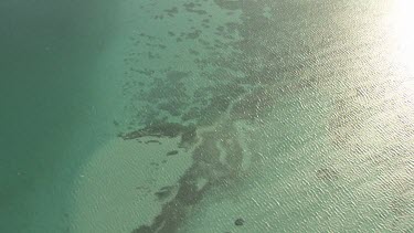 Sunlight reflected on the still ocean