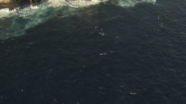 Rocky cliffs along the coast