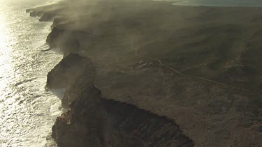 Rocky cliffs along the coast