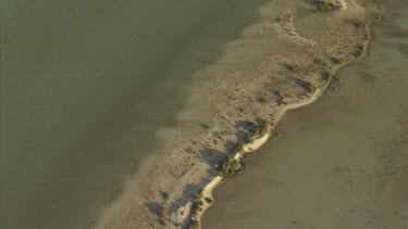 View along a sandy coast