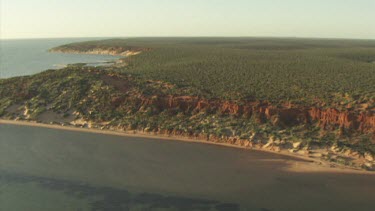 View along a sandy coast
