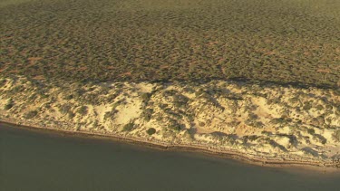 View along a sandy coast