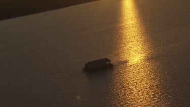 Golden sunlight on the ocean