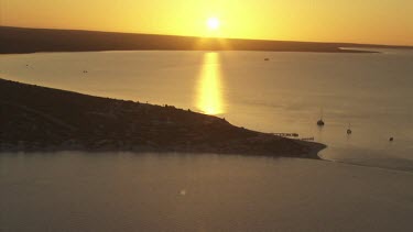 Golden sunrise over the ocean coast