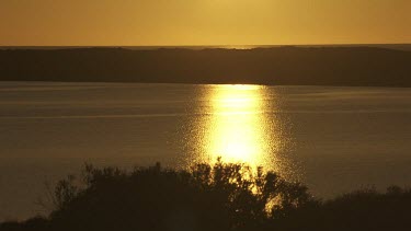 Sunset over water