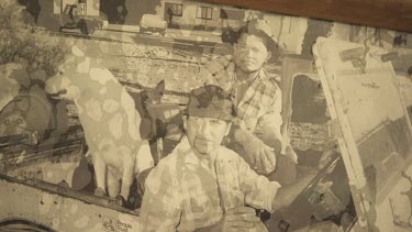 Black-and-white photograph of farmers