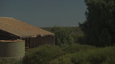 Slanted roof of a farm