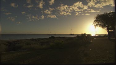 Sunset over the coast