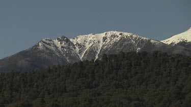 Snow-capped mountain peaks