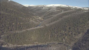 Facility in a mountain landscape