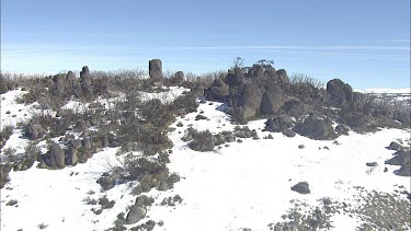Snowy mountain landscape