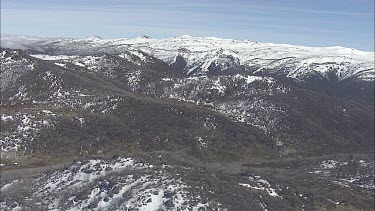 Snowy mountain landscape