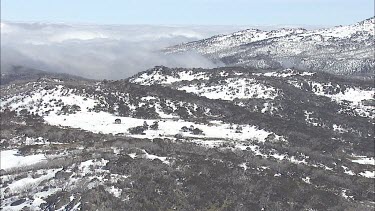 Snowy mountain landscape