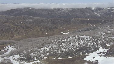 Snowy mountain landscape