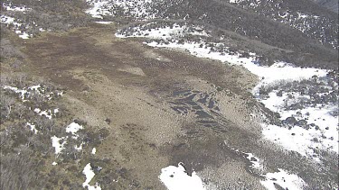 Snowy mountain landscape