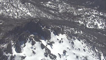 Snowy mountain landscape