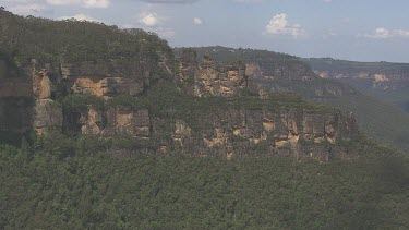 Aerial of Blue Mountains and Three Sisters
