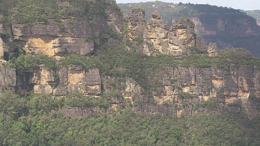 Aerial of Blue Mountains and Three Sisters