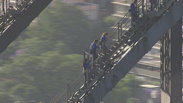 Climbers atop the Sydney Harbour Bridge