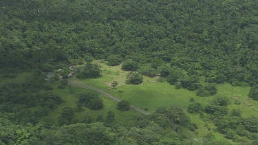Road and buildings in Daintree National Park