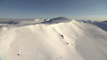 Snow-covered mountain range in Australia