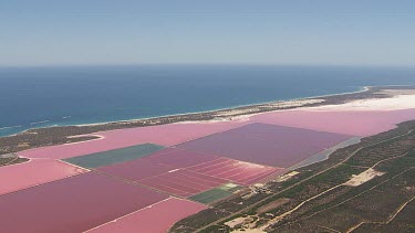 Aerial View of Pink Lake - Western Australia