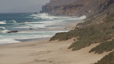 Aerial View of Western Australia Coastline - Ocean Waves crashing against the rocks