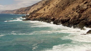 Aerial View of Western Australia Coastline - Ocean Waves crashing against the rocks