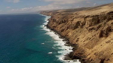 Aerial View of Western Australia Coastline - Ocean Waves crashing against the rocks