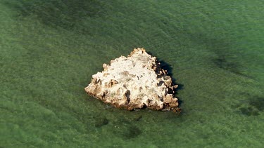 Aerial View of Shark Bay  - Rocky Shore Island