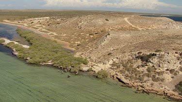 Aerial View of Shark Bay Coastline