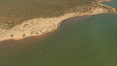 Aerial View of Shark Bay Coastline