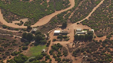 Aerial View of Southern Cross Mill near farm