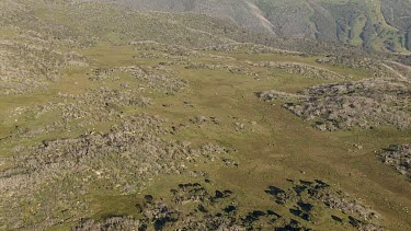 Aerial of Kosciuszko National Park Landcape