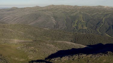 Aerial of Kosciuszko National Park Landcape