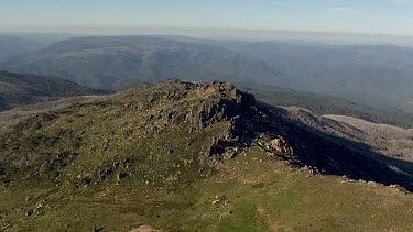Aerial of Kosciuszko National Park Landcape