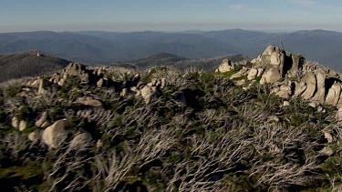 Aerial of Kosciuszko National Park Landcape