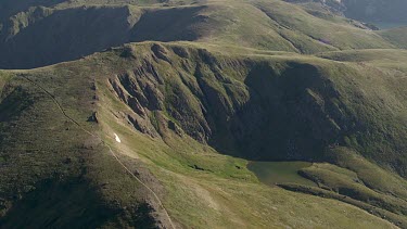Aerial of Kosciuszko National Park - Vast Mountain Ranges Landcape