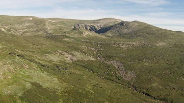 Aerial of Kosciuszko National Park - Vast Mountain Ranges Landcape