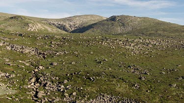 Aerial of Kosciuszko National Park - Vast Mountain Ranges Landcape