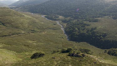 Aerial of Kosciuszko National Park - River